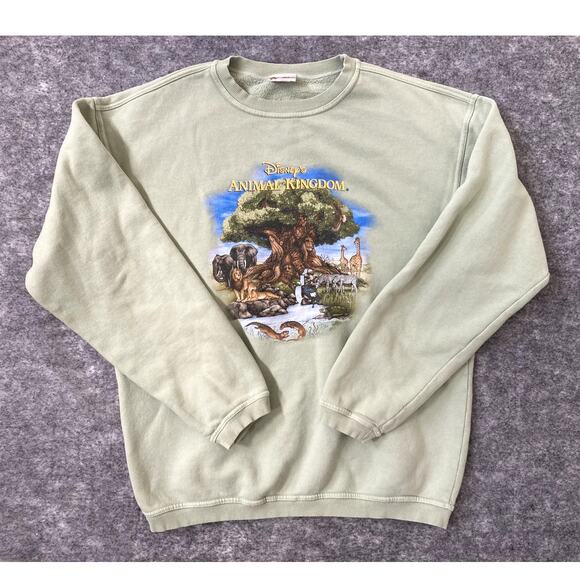 VTG Disney Animal Kingdom Sweater Theme Park Souvenir Crewneck Pullover Safari - Picture 1 of 13